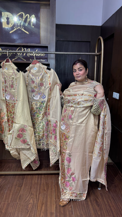 Zareen Ziraff Tissue Unstitched Suit