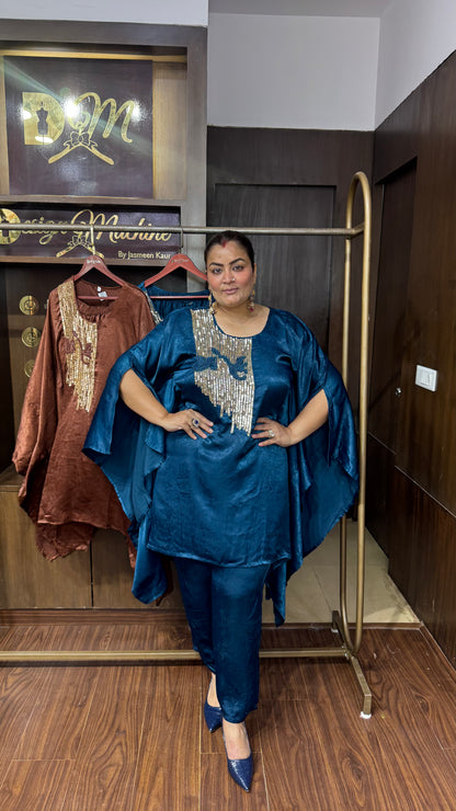 Elara Pure Crepe Kaftan Cordset