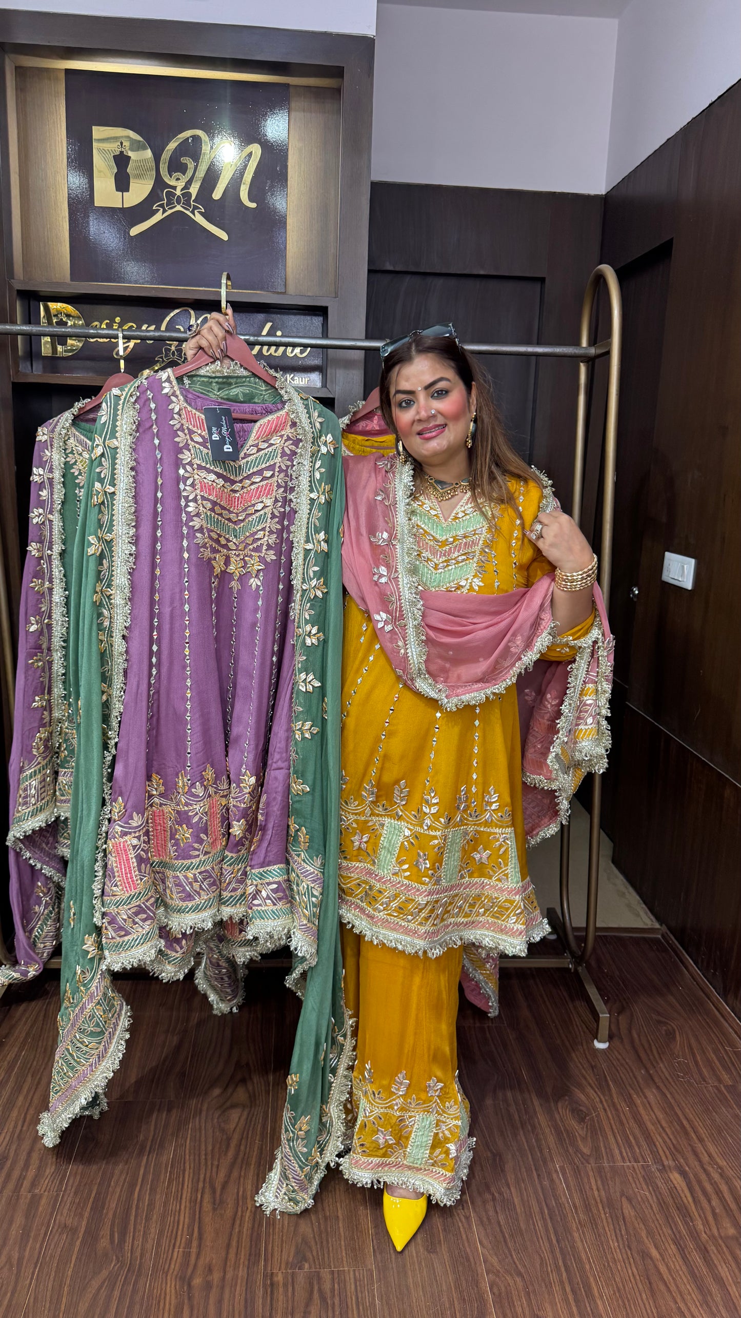 Ishika (Pure Chinnon Anarkali Suit)