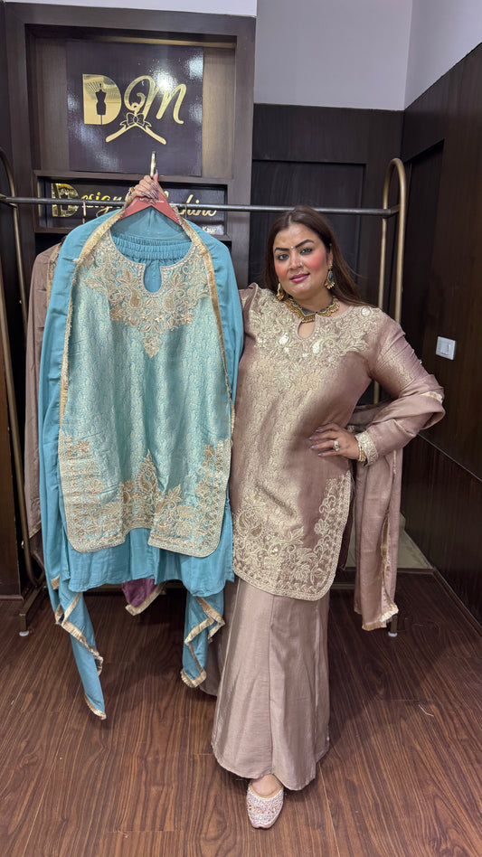 Brocade Banarasi Plazzo With Suit