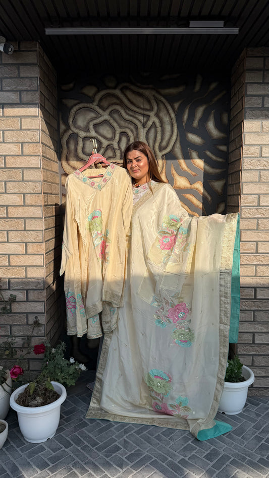 Gulnaar Crepe Sharara Suit