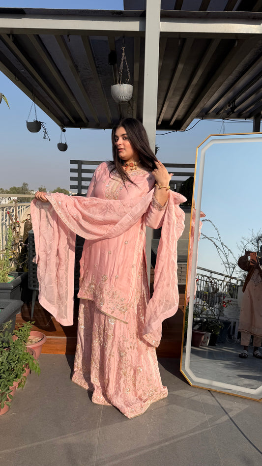 Heer Crepe Sharara Suit