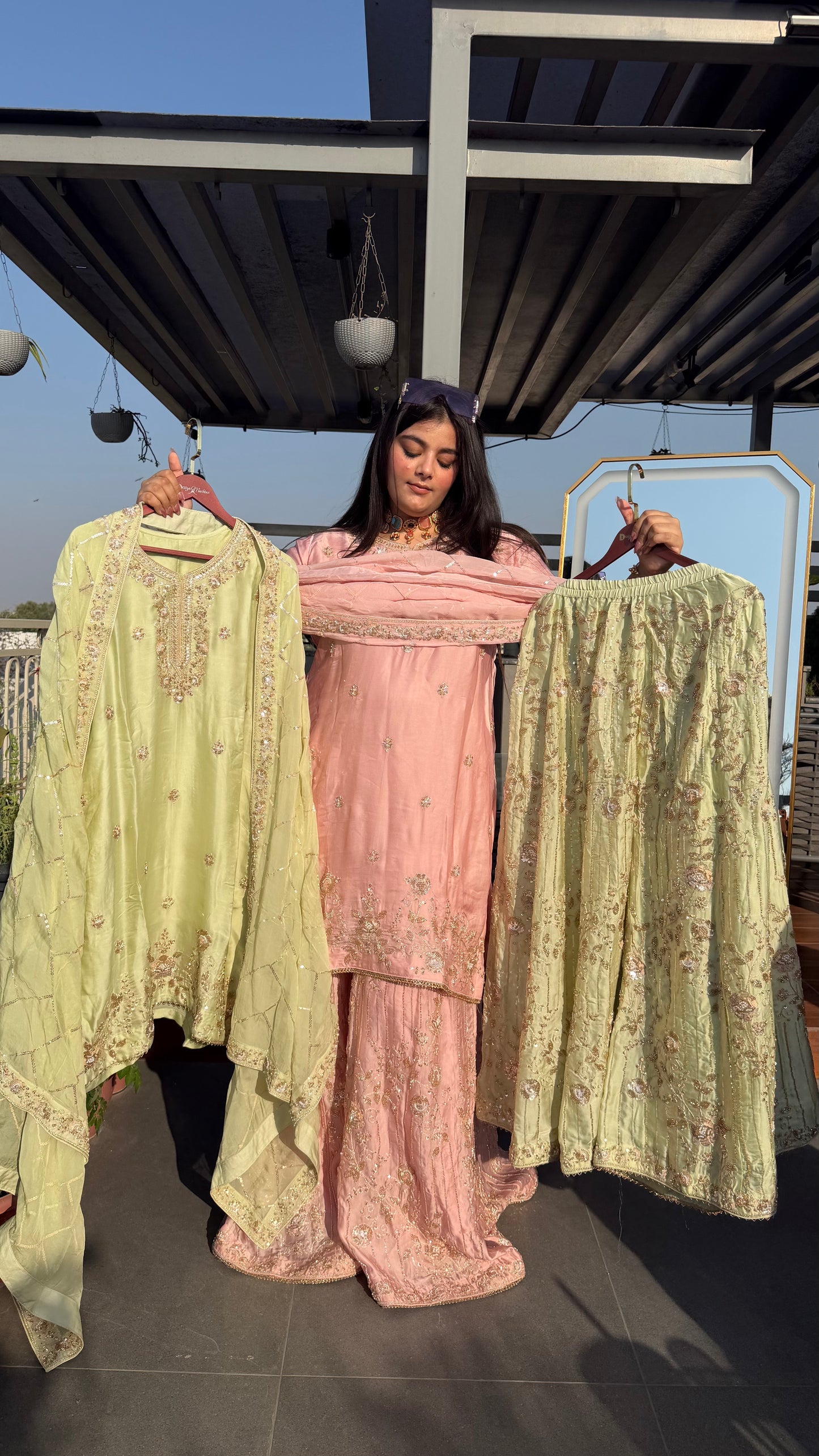 Heer Crepe Sharara Suit