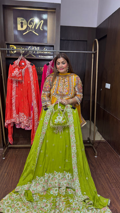 Pure Crepe Semistitch Sharara Suit