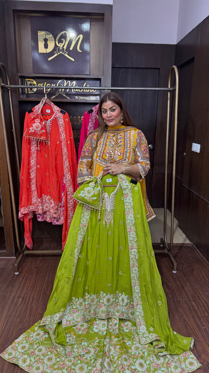 Pure Crepe Semistitch Sharara Suit