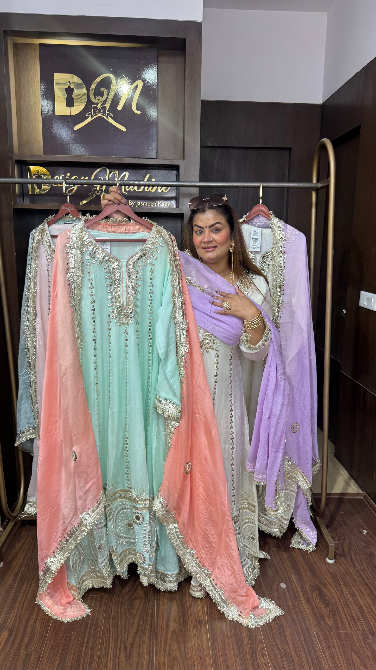 Amish (Pure Chinnon Anarkali Suit)