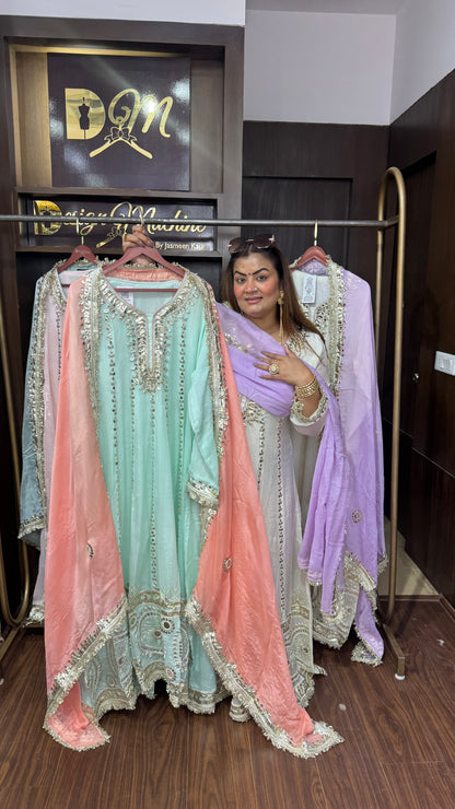 Amish (Pure Chinnon Anarkali Suit)