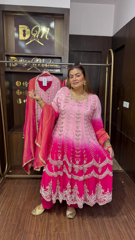Zareen Pure Crepe Anarkali