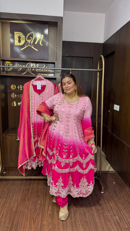 Zareen Pure Crepe Anarkali