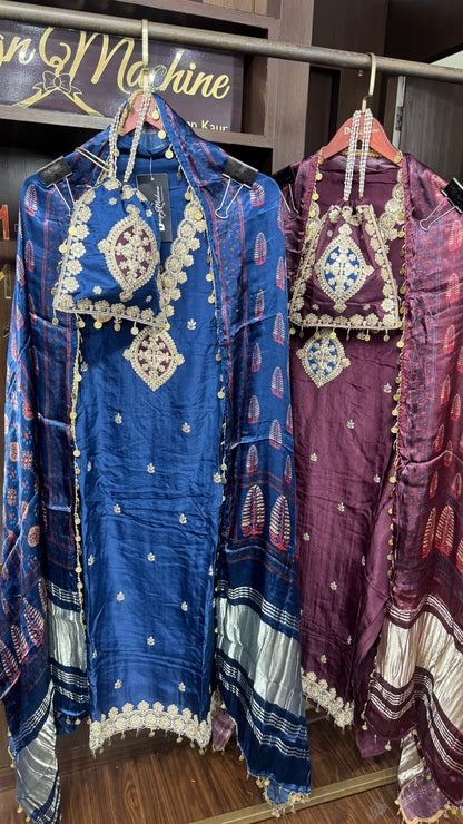 Akriti (Gajji Silk Unstitch Suit)
