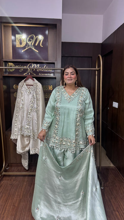 Zohra Ziraff Tissue Farshi Suit