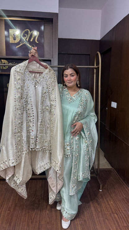 Zohra Ziraff Tissue Farshi Suit