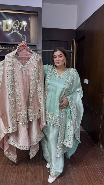 Zohra Ziraff Tissue Farshi Suit