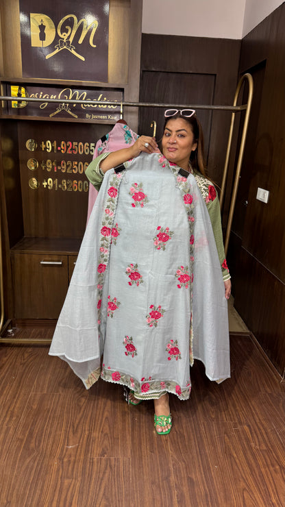 Malmal Cotton  Unstitch Suit
