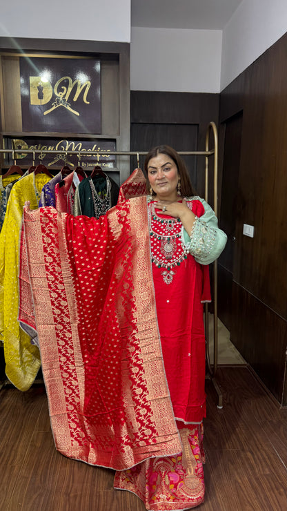 Meher Banarasi Silk Semi-Stitch Suit