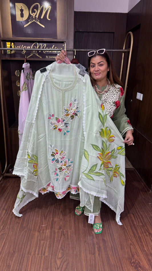 Aashvi (Cotton Unstitch Suit)