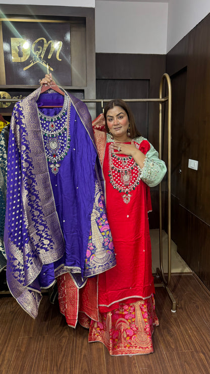 Meher Banarasi Silk Semi-Stitch Suit