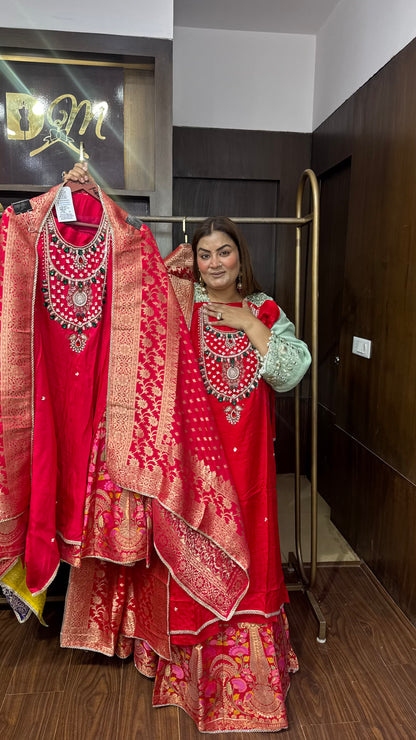 Meher Banarasi Silk Semi-Stitch Suit