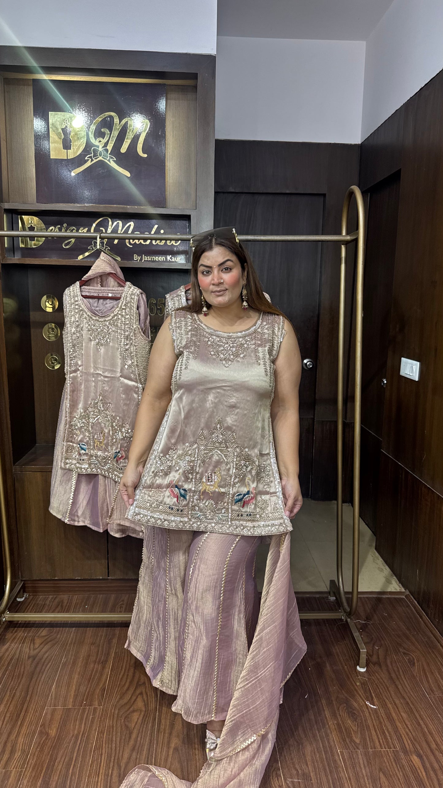Meher Crush Tissue Suit