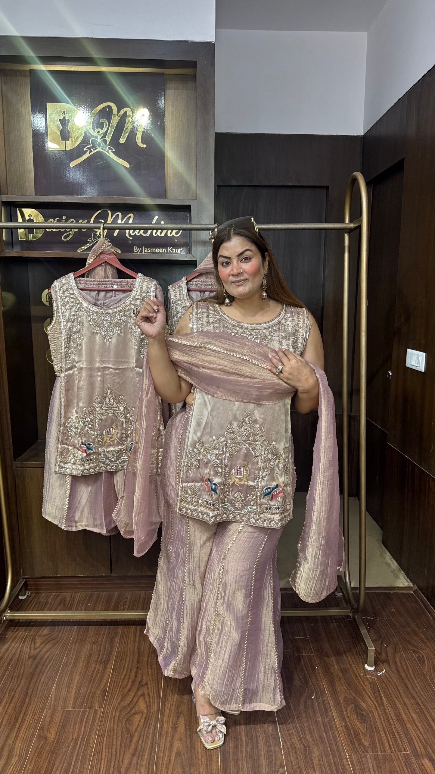 Meher Crush Tissue Suit