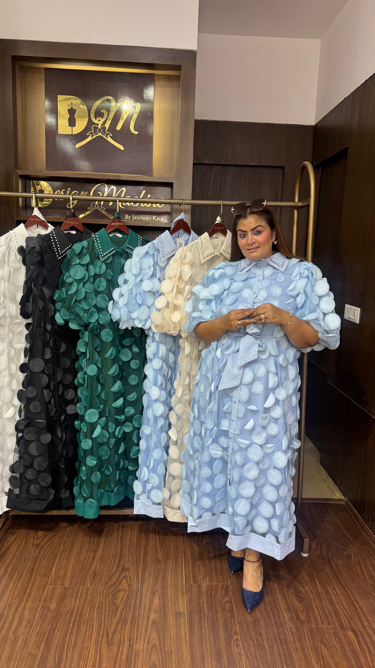 Imported Net Korean Fabric Dress