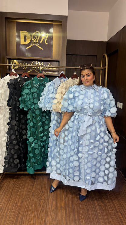 Imported Net Korean Fabric Dress