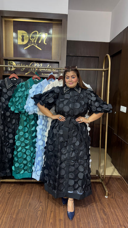 Imported Net Korean Fabric Dress