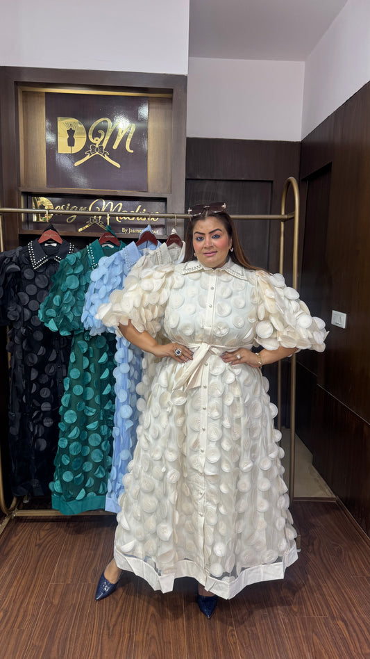 Imported Net Korean Fabric Dress