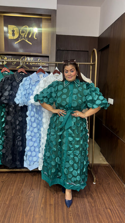 Imported Net Korean Fabric Dress