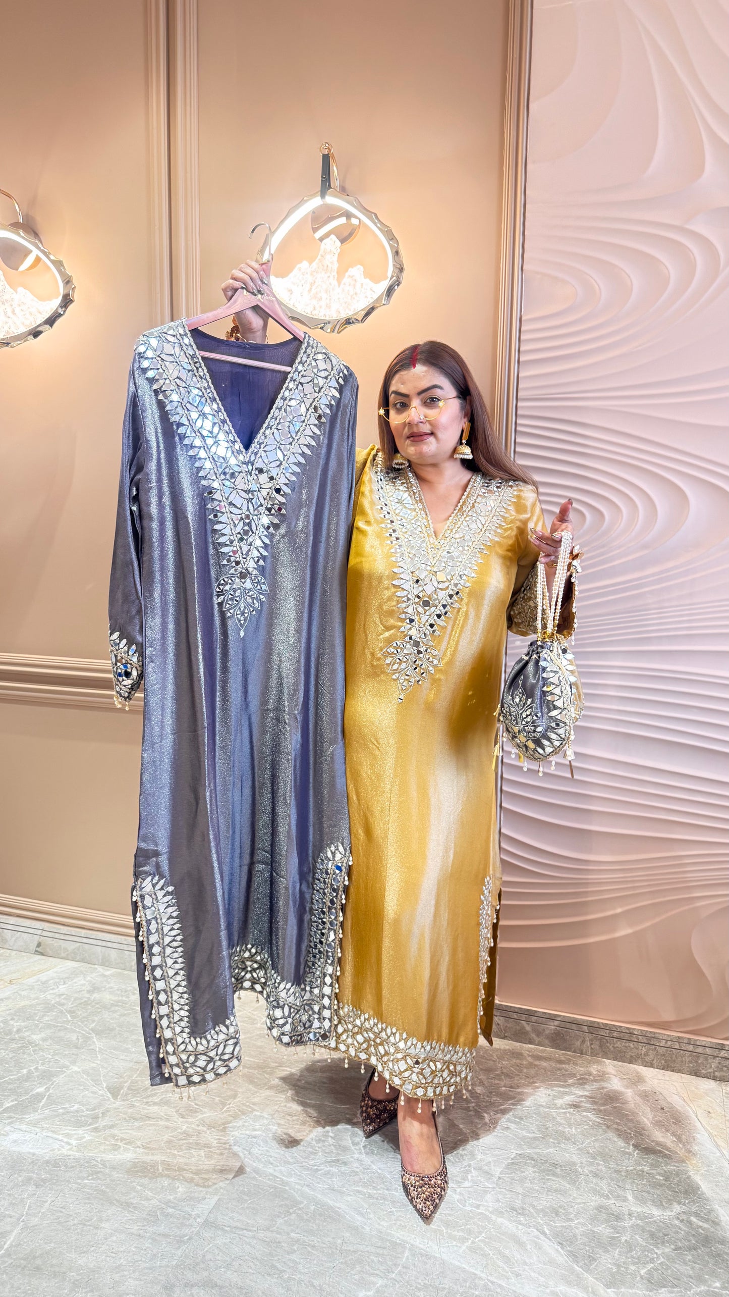 Mehrika (Glass Tissue Indo Western Dress)