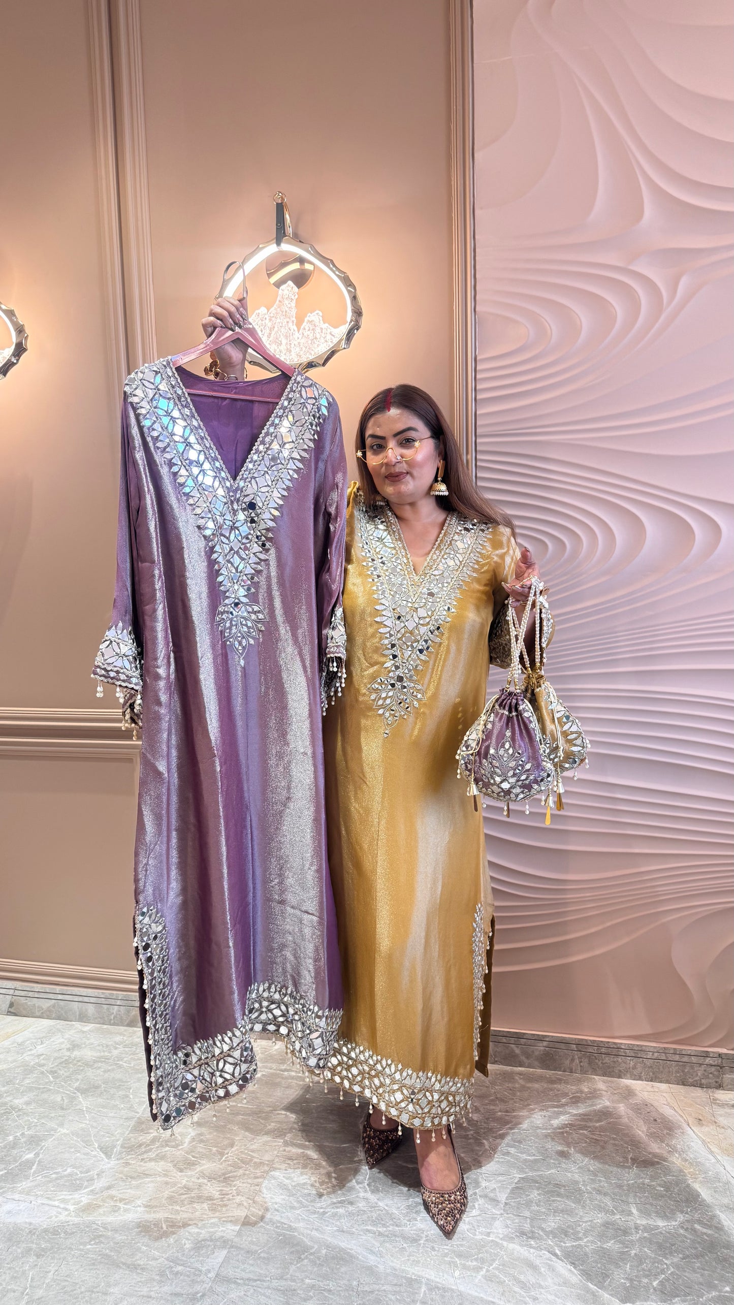 Mehrika (Glass Tissue Indo Western Dress)