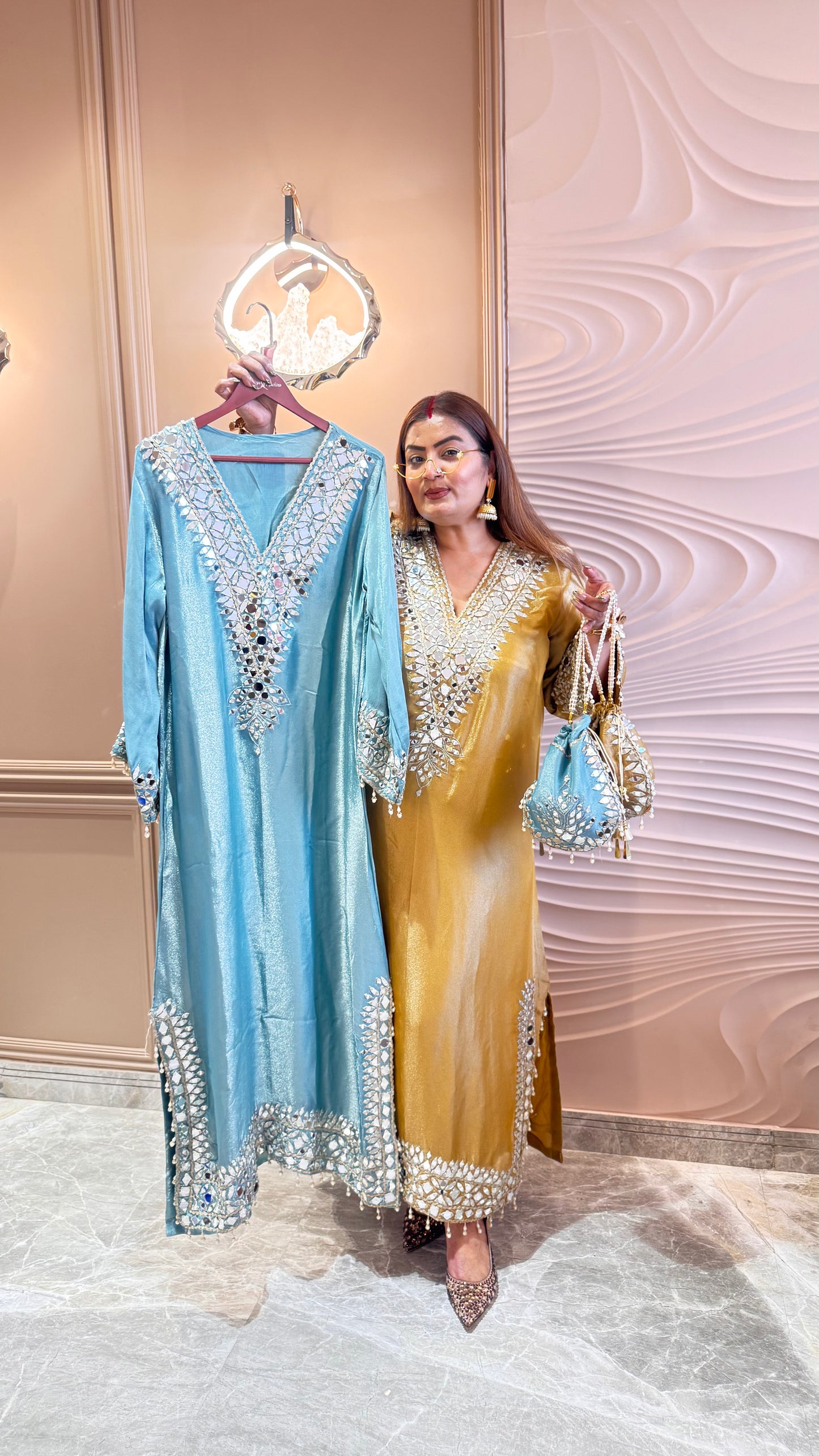 Mehrika (Glass Tissue Indo Western Dress)