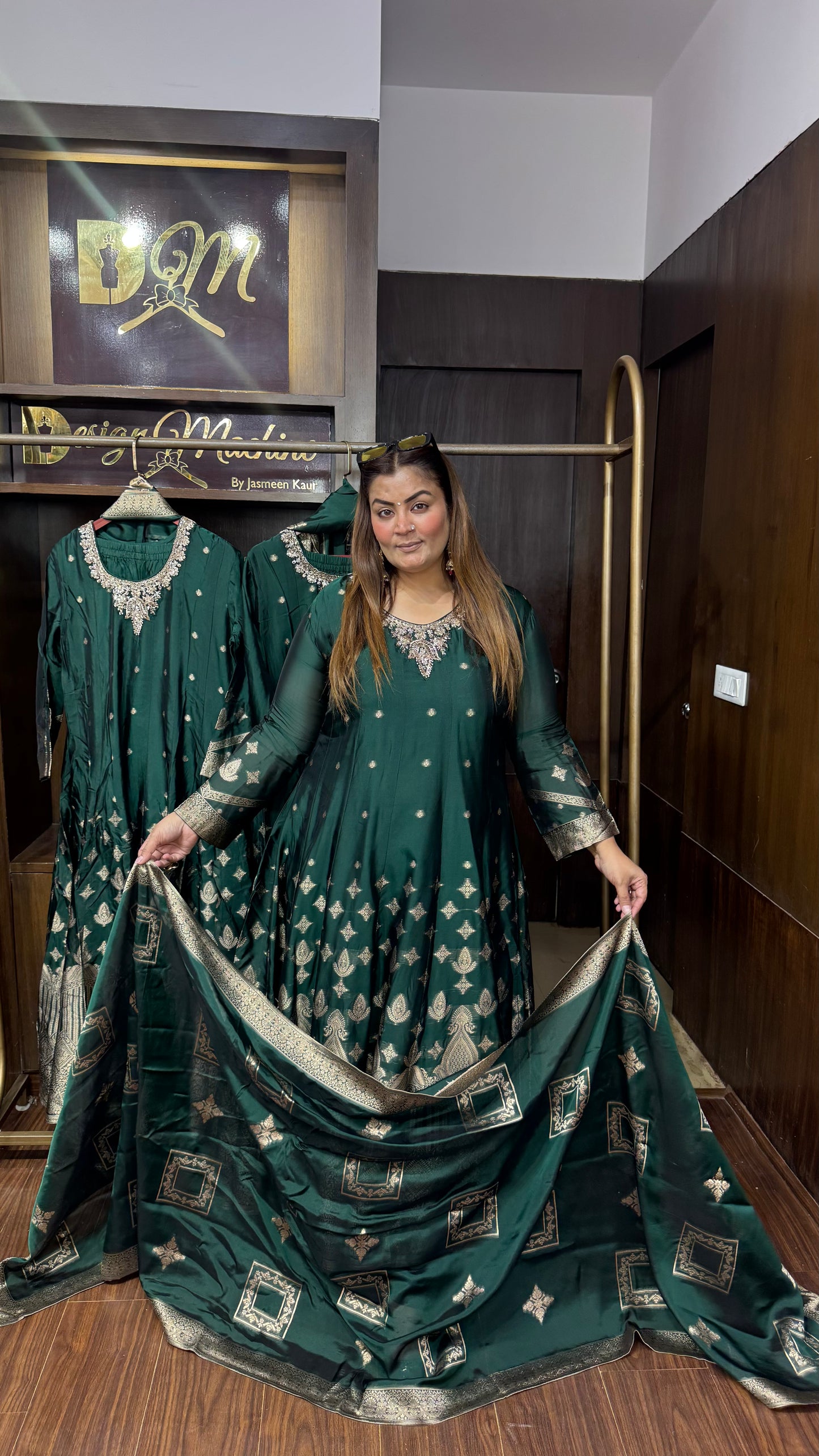 Zehra Banarasi Silk Anarkali Suit
