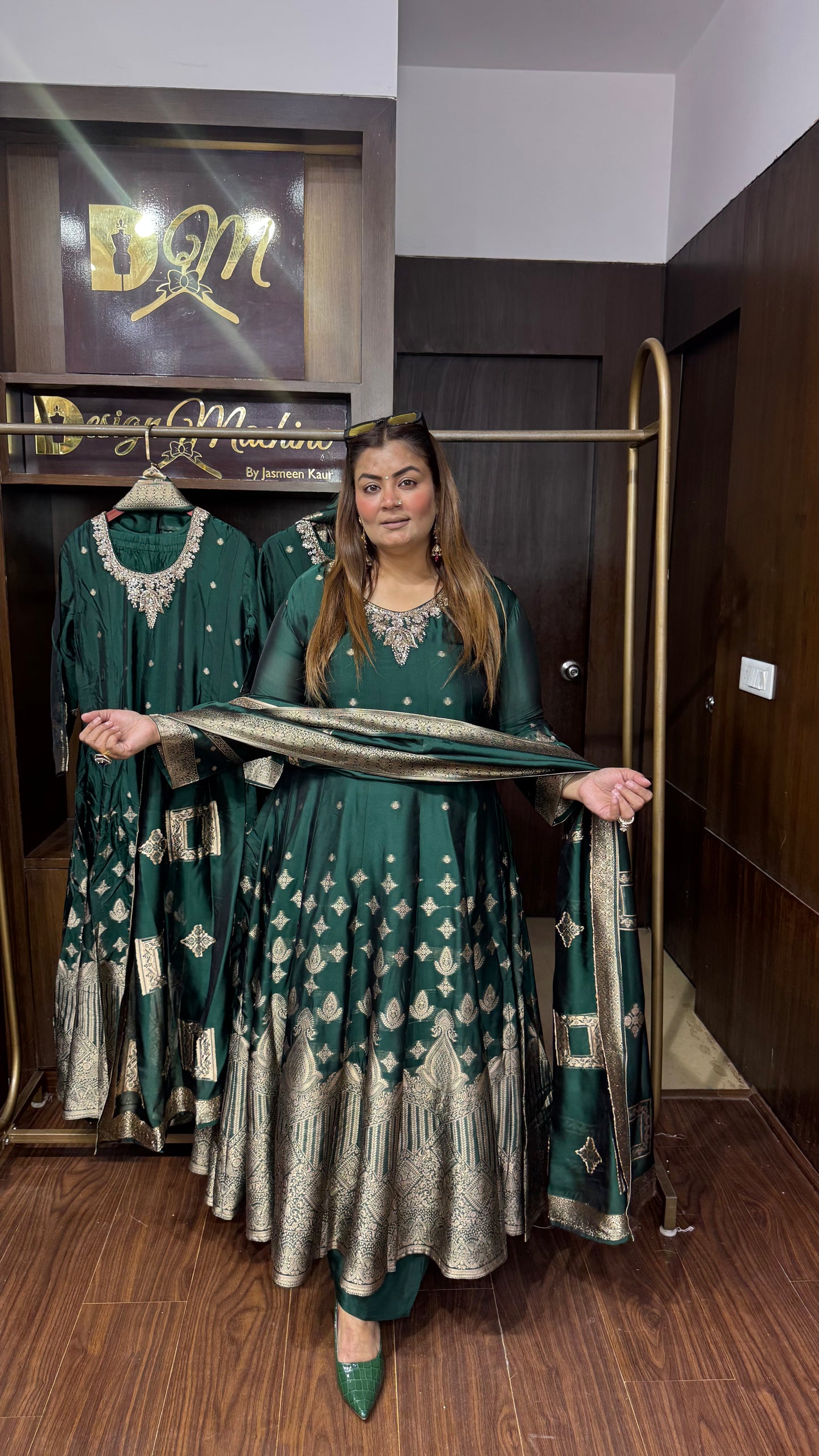 Zehra Banarasi Silk Anarkali Suit