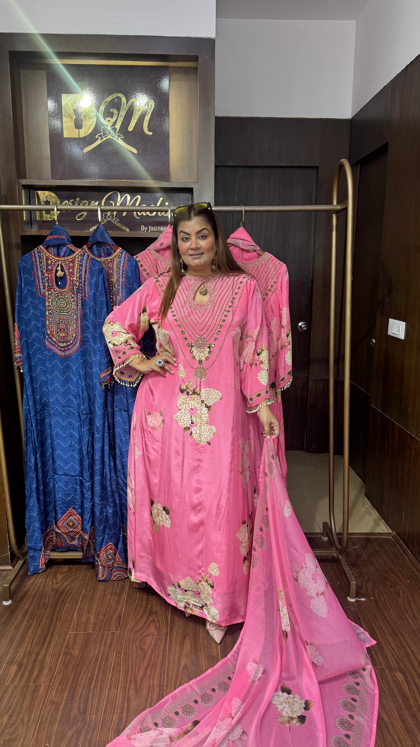 Zariya Pure Crepe Long Anarkali