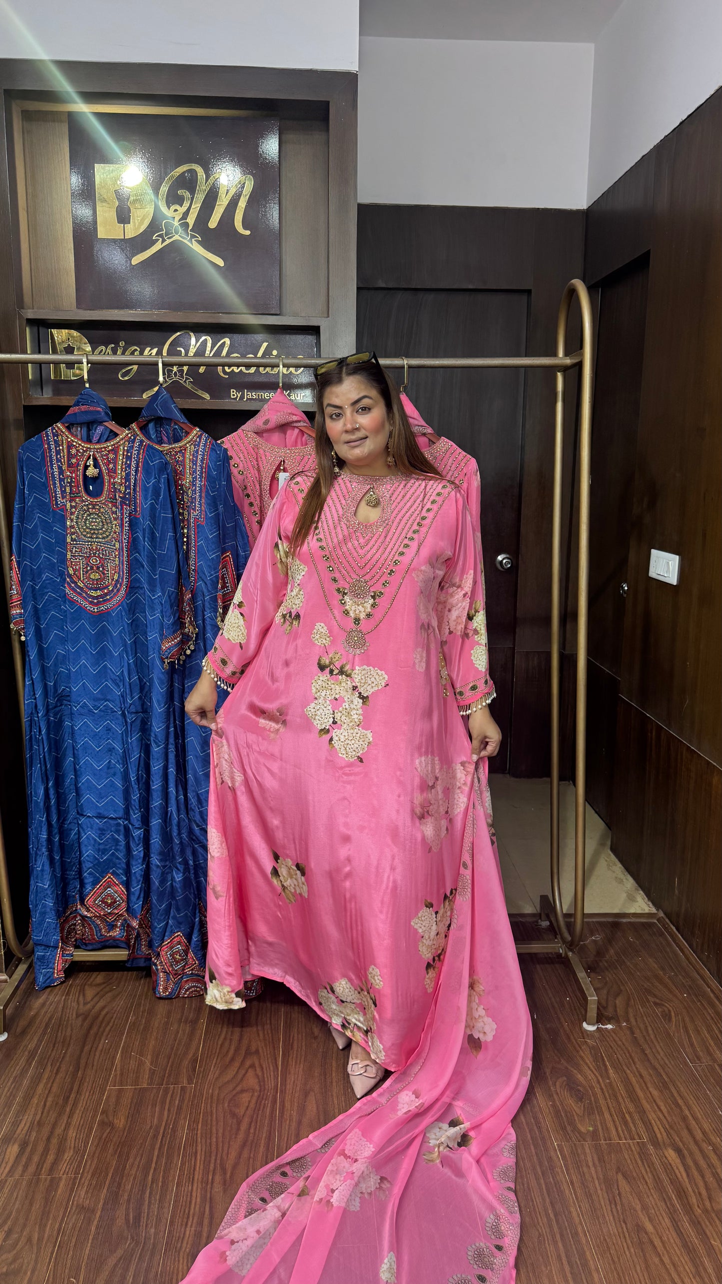 Zariya Pure Crepe Long Anarkali
