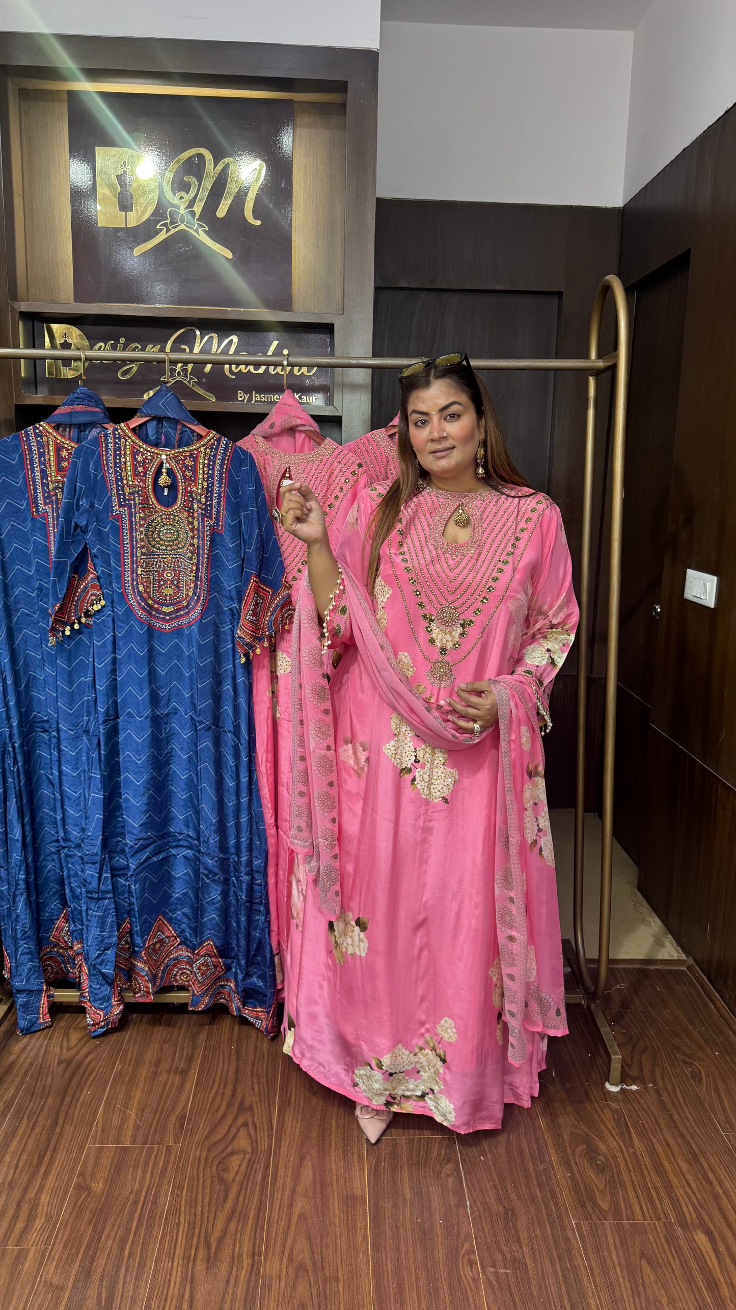 Zariya Pure Crepe Long Anarkali