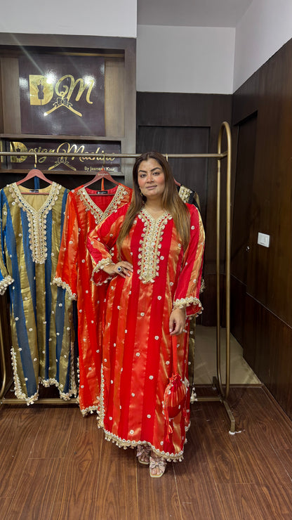 Mahira Glass Tissue Phiran with Potli