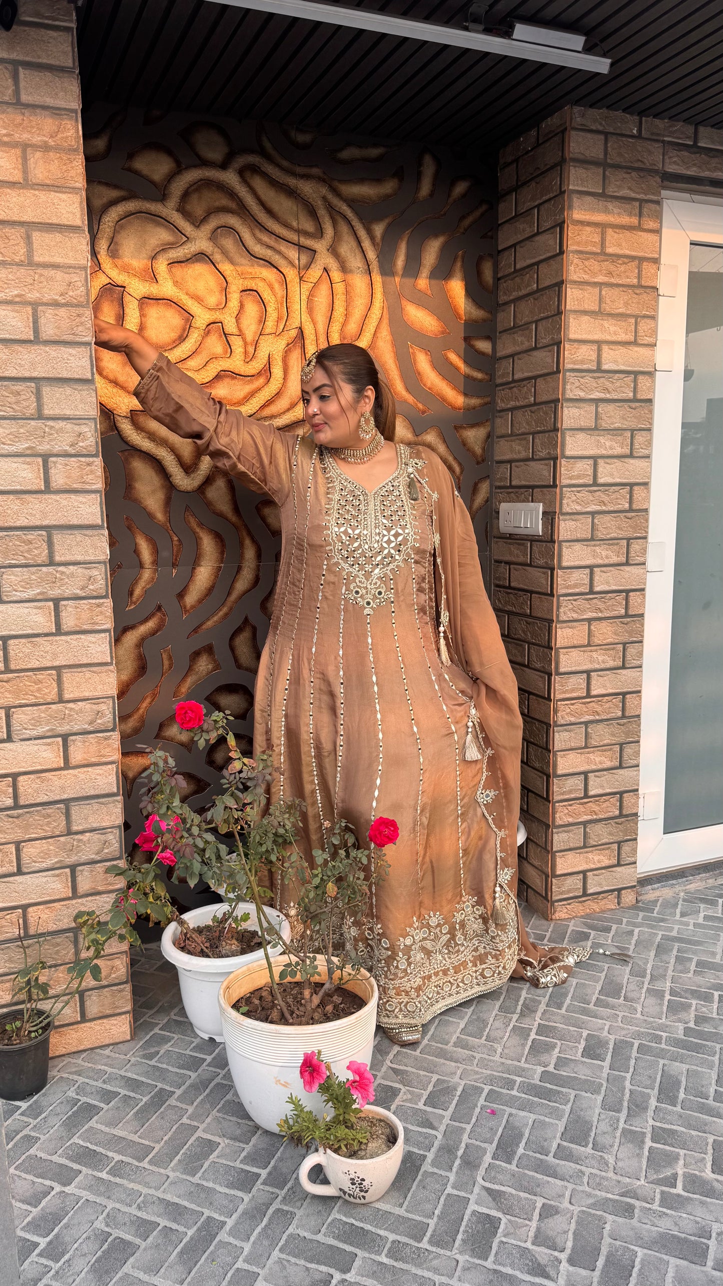 Begum (Glass Tissue Anarkali Gown)