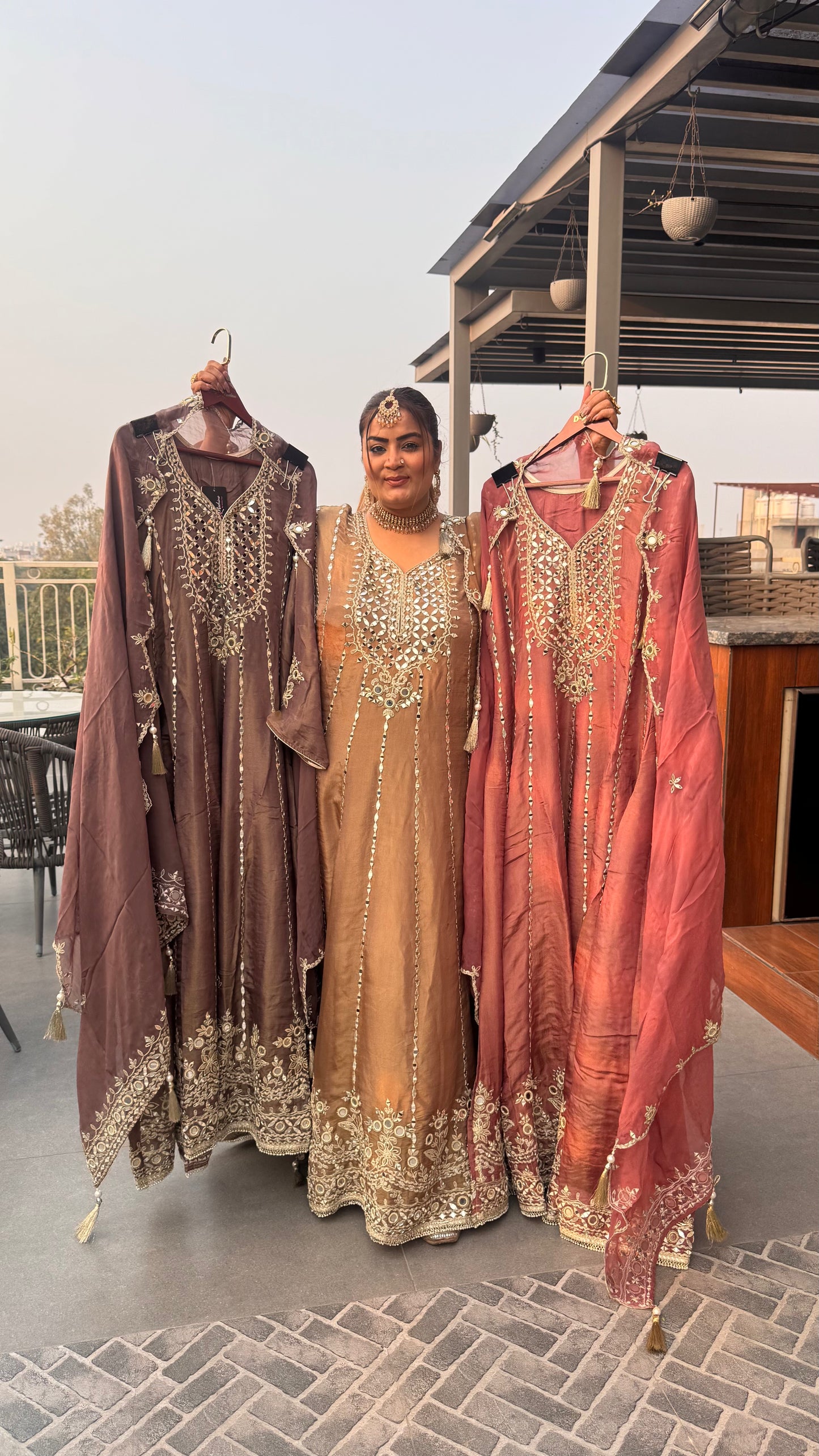 Begum (Glass Tissue Anarkali Gown)