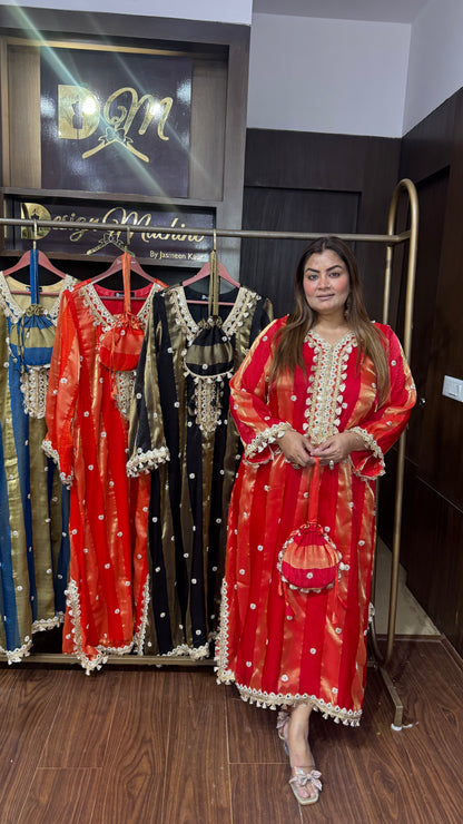 Mahira Glass Tissue Phiran with Potli