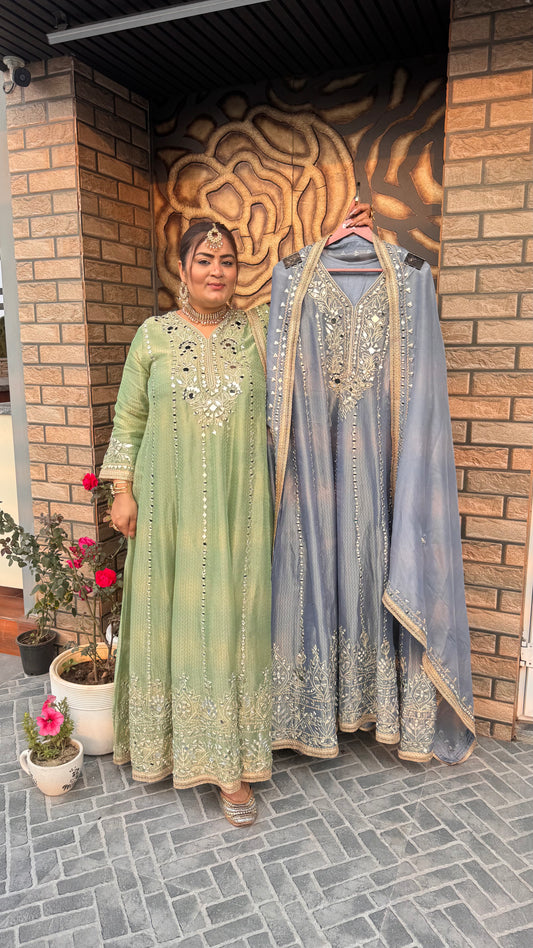Zeba (Glass Tissue Anarkali Suit)