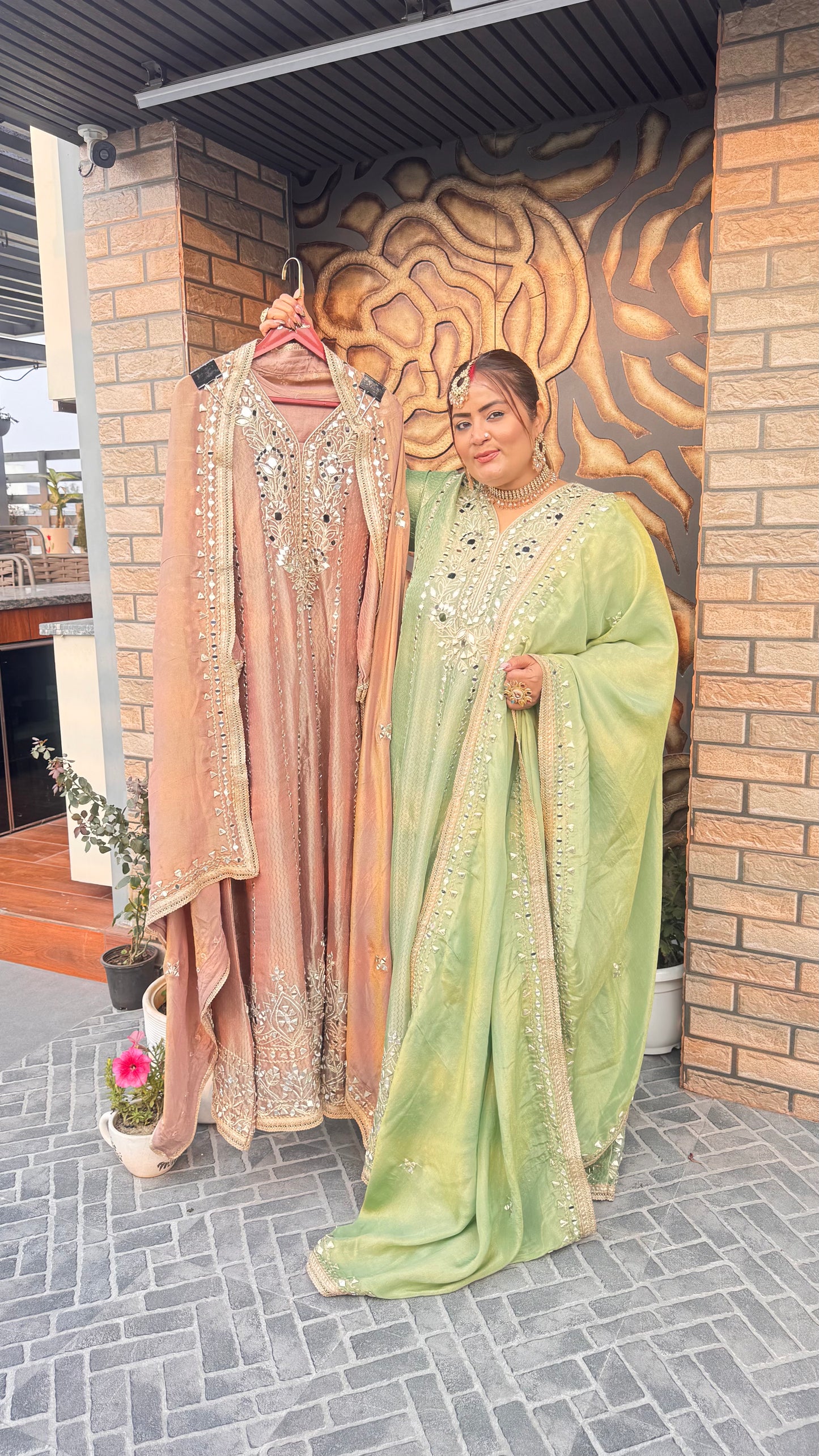 Zeba (Glass Tissue Anarkali Suit)
