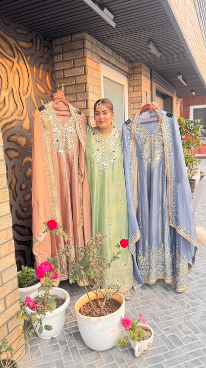 Zeba (Glass Tissue Anarkali Suit)