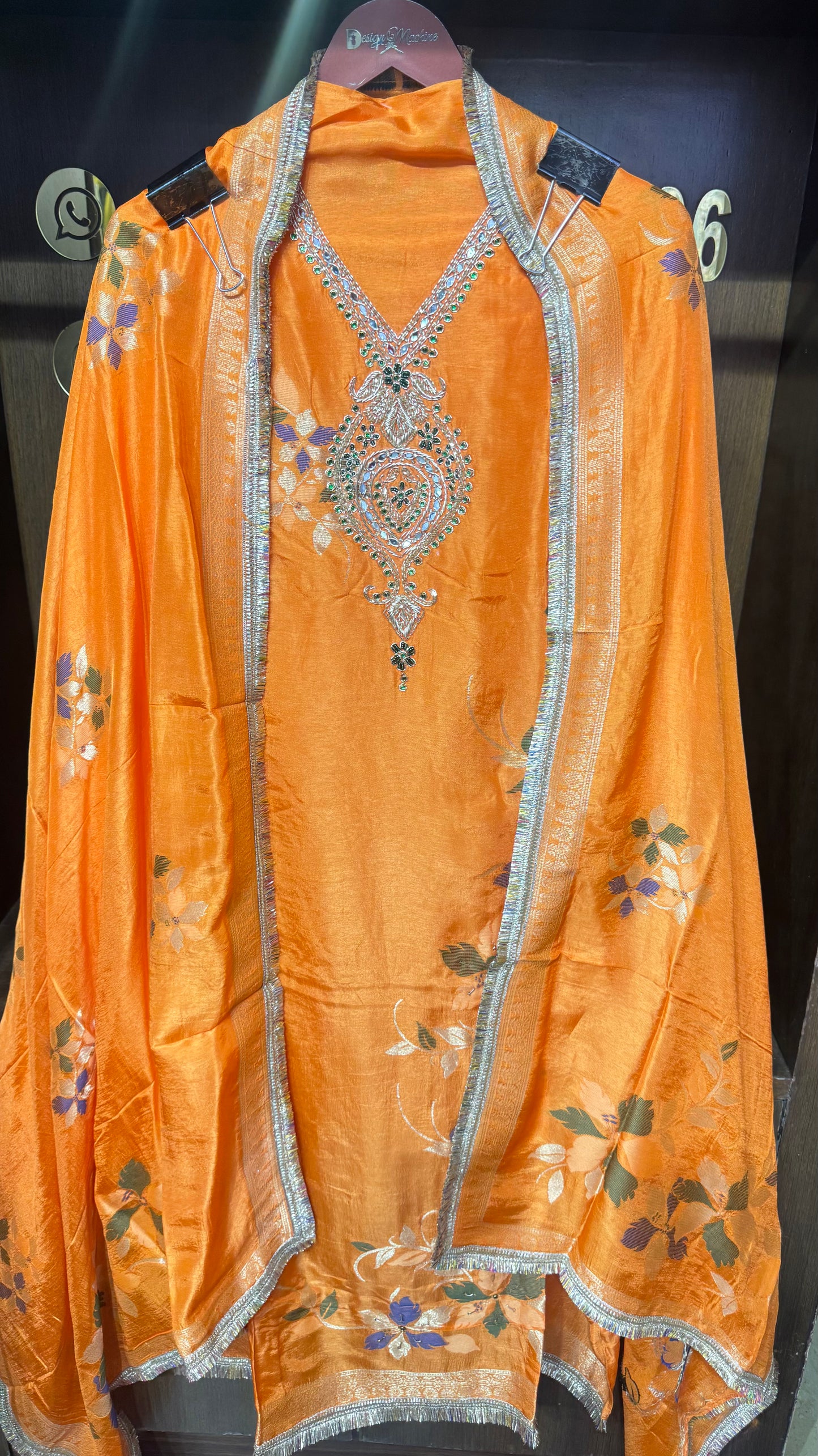 Astha (Banarasi Silk Unstitched Suit)
