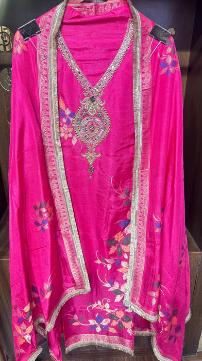 Astha (Banarasi Silk Unstitched Suit)