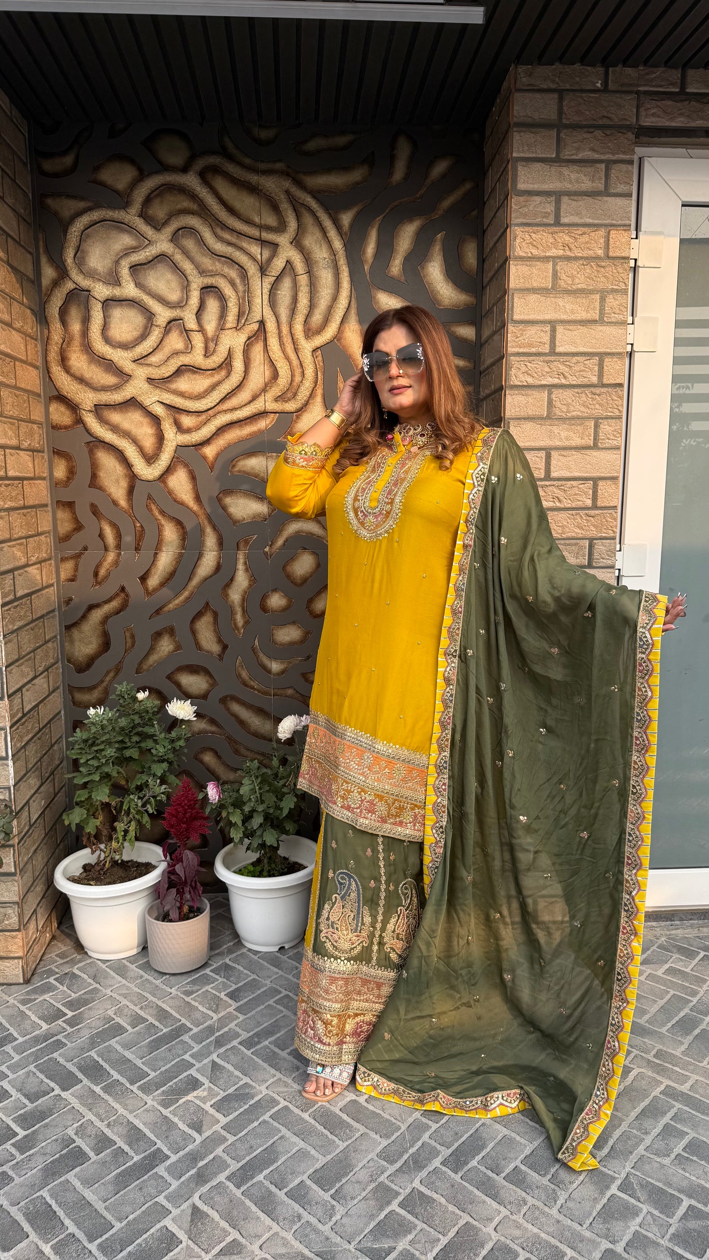 Mehr  Embroidered (Sharara Suit)