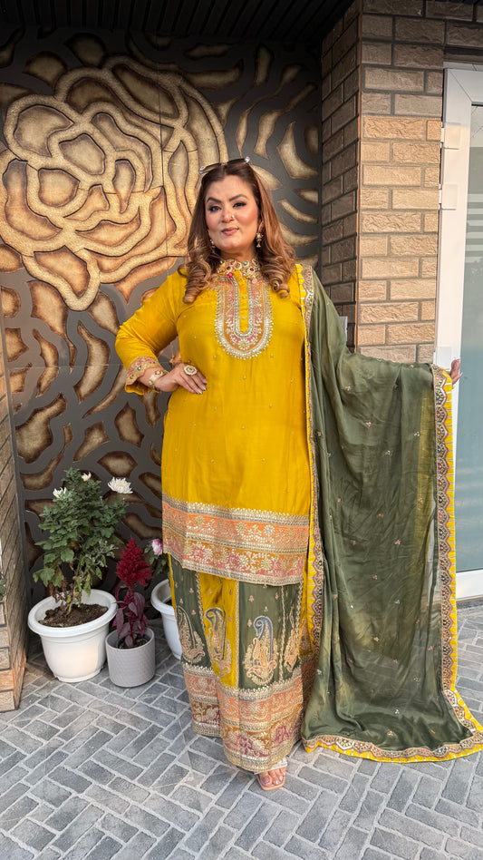 Mehr  Embroidered (Sharara Suit)