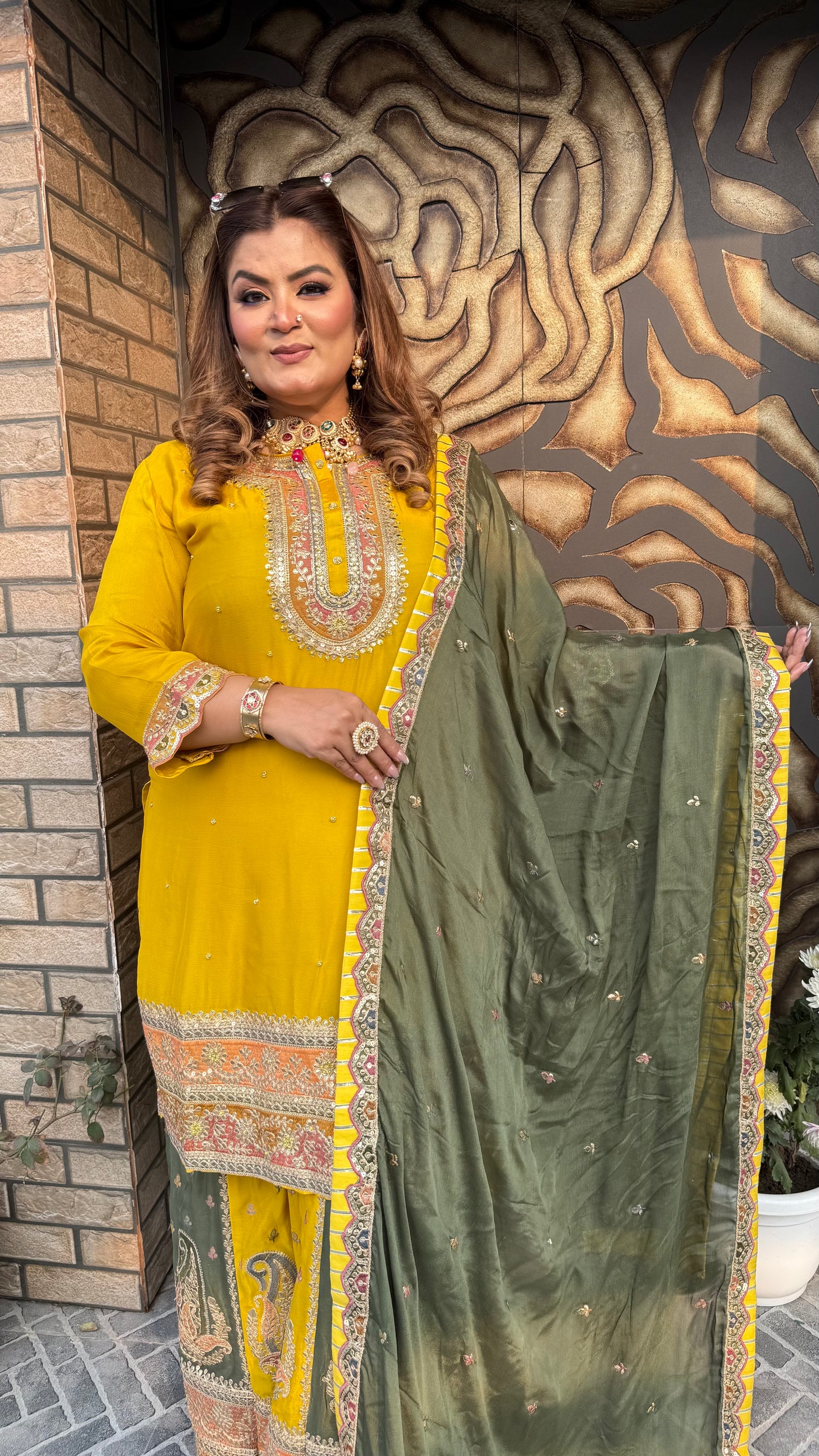 Mehr  Embroidered (Sharara Suit)