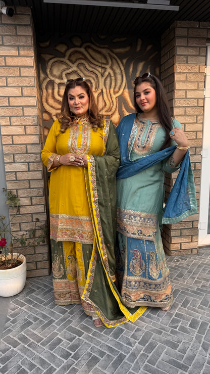 Mehr  Embroidered (Sharara Suit)